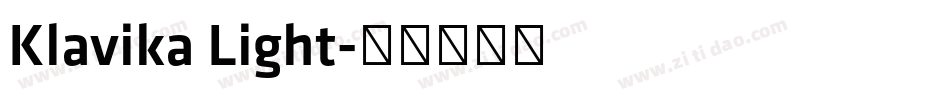 Klavika Light字体转换